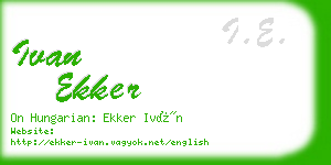 ivan ekker business card